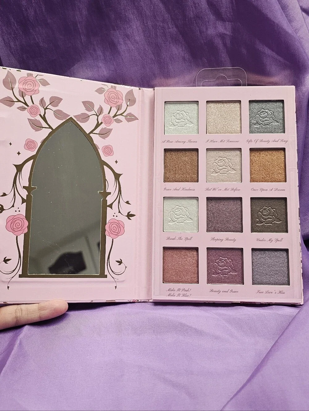 Disney Princess Aurora Pink and Gold Floral Eyeshadow Palette